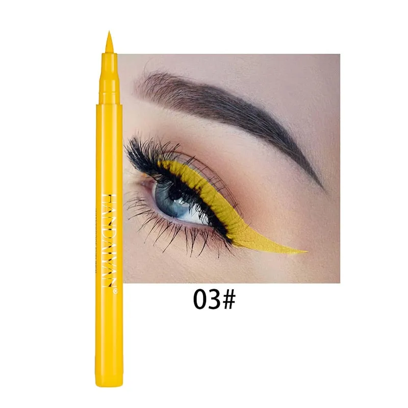 12 Colors Eyeliner Liquid Pencil Waterproof Easy To Wear Make Up Matte Eye Liner Blue Red Green White Gold Brown Eyliner