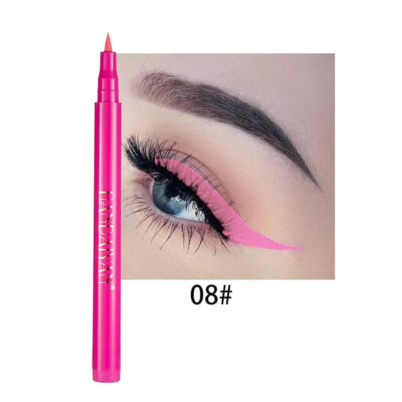 12 Colors Eyeliner Liquid Pencil Waterproof Easy To Wear Make Up Matte Eye Liner Blue Red Green White Gold Brown Eyliner
