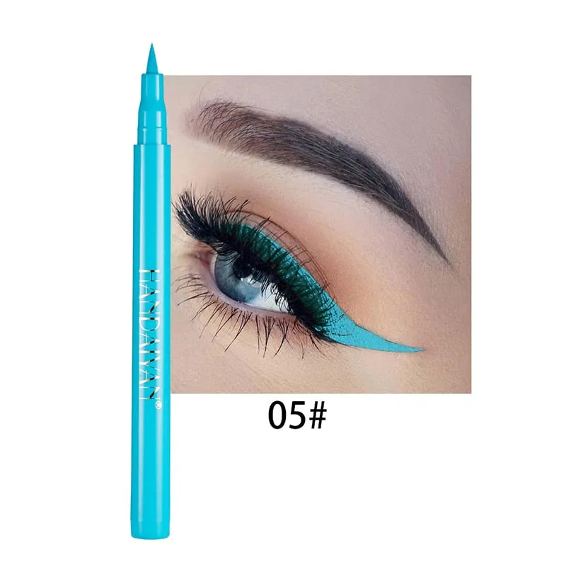 12 Colors Eyeliner Liquid Pencil Waterproof Easy To Wear Make Up Matte Eye Liner Blue Red Green White Gold Brown Eyliner