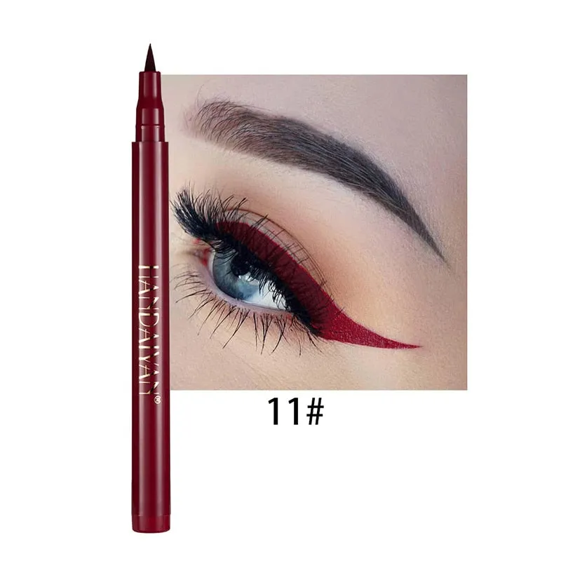 12 Colors Eyeliner Liquid Pencil Waterproof Easy To Wear Make Up Matte Eye Liner Blue Red Green White Gold Brown Eyliner