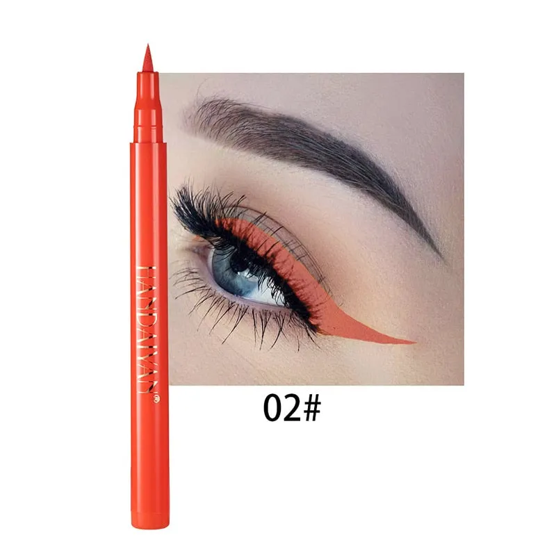 12 Colors Eyeliner Liquid Pencil Waterproof Easy To Wear Make Up Matte Eye Liner Blue Red Green White Gold Brown Eyliner