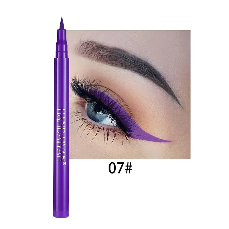 12 Colors Eyeliner Liquid Pencil Waterproof Easy To Wear Make Up Matte Eye Liner Blue Red Green White Gold Brown Eyliner