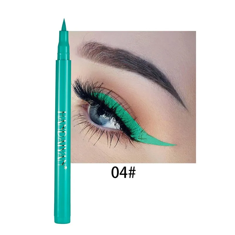 12 Colors Eyeliner Liquid Pencil Waterproof Easy To Wear Make Up Matte Eye Liner Blue Red Green White Gold Brown Eyliner