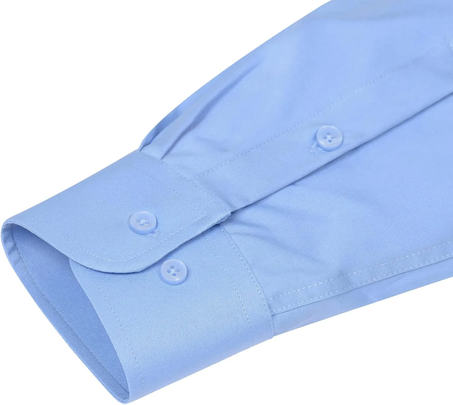Alimens & Gentle Men's Dress Shirts Long Sleeve Wrinkle-Free Stretch Shirts Solid Formal Button Down Shirt with Pocket