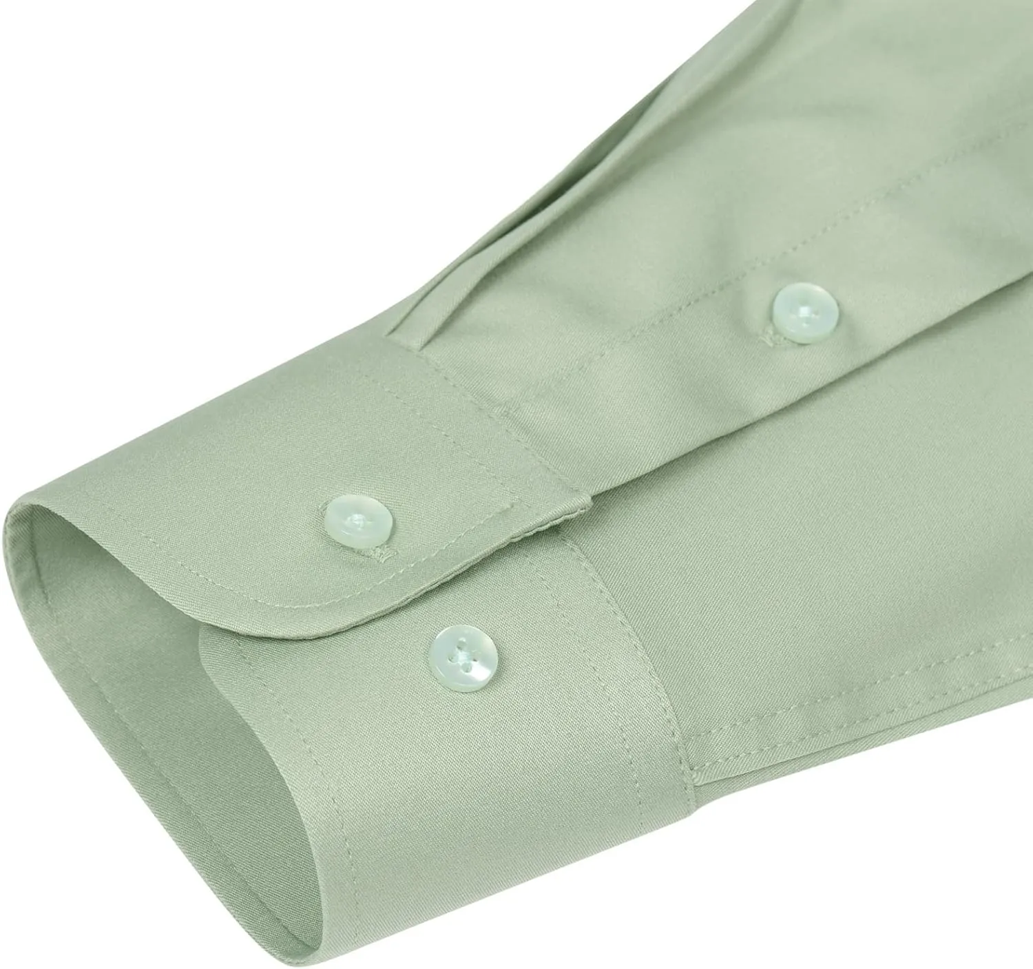Alimens & Gentle Men's Dress Shirts Long Sleeve Wrinkle-Free Stretch Shirts Solid Formal Button Down Shirt with Pocket