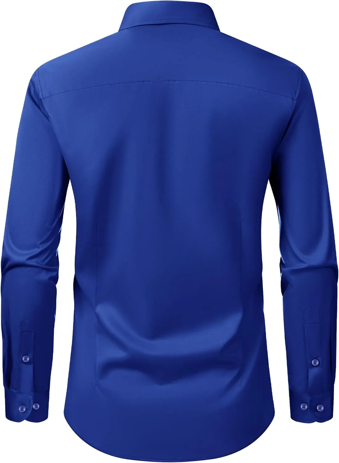 Alimens & Gentle Men's Dress Shirts Transitional Weather Long Sleeve Stretch Wrinkle-Free Button Down Top