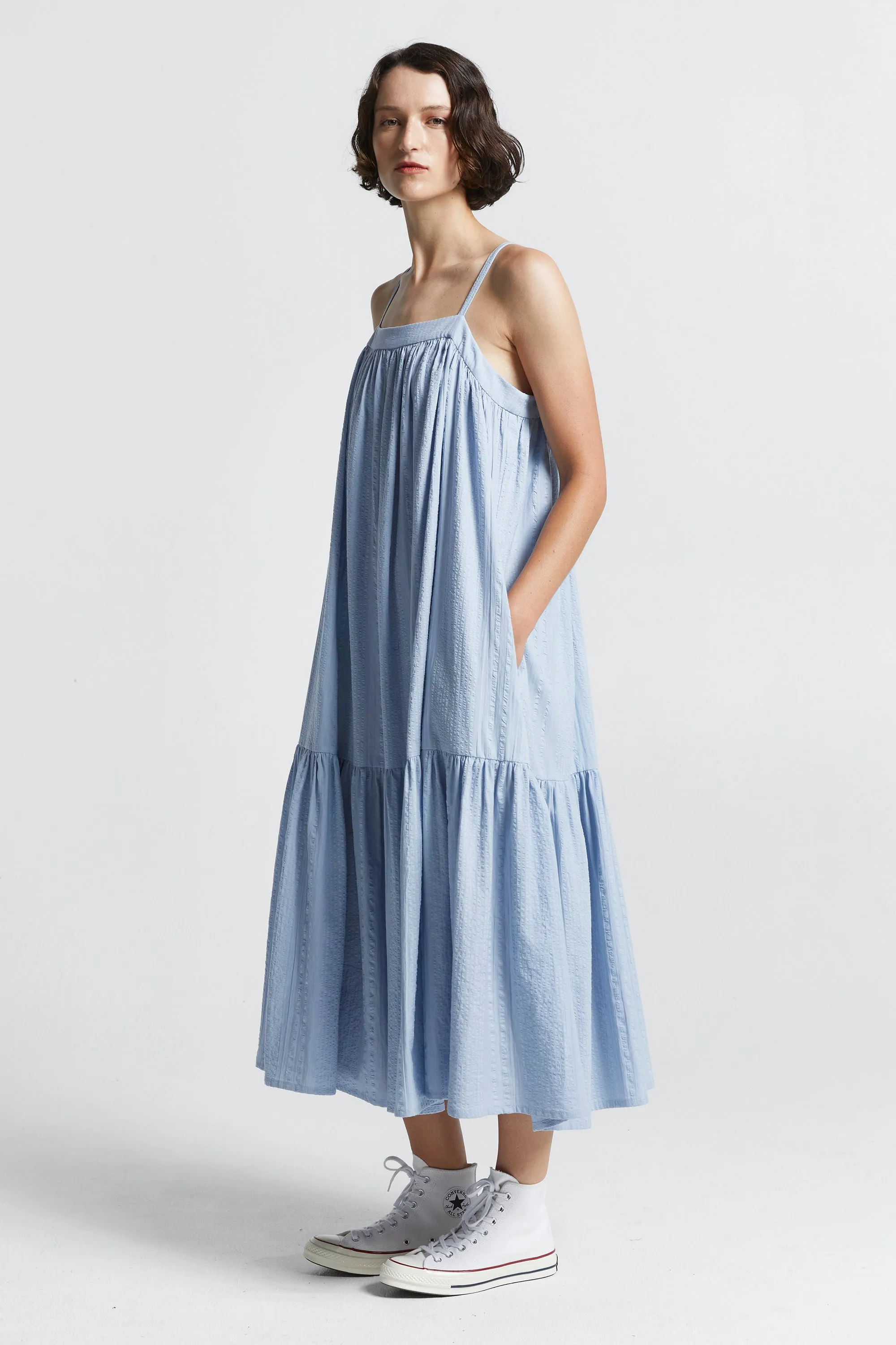 Armeria Organic Cotton Dress - Light Blue