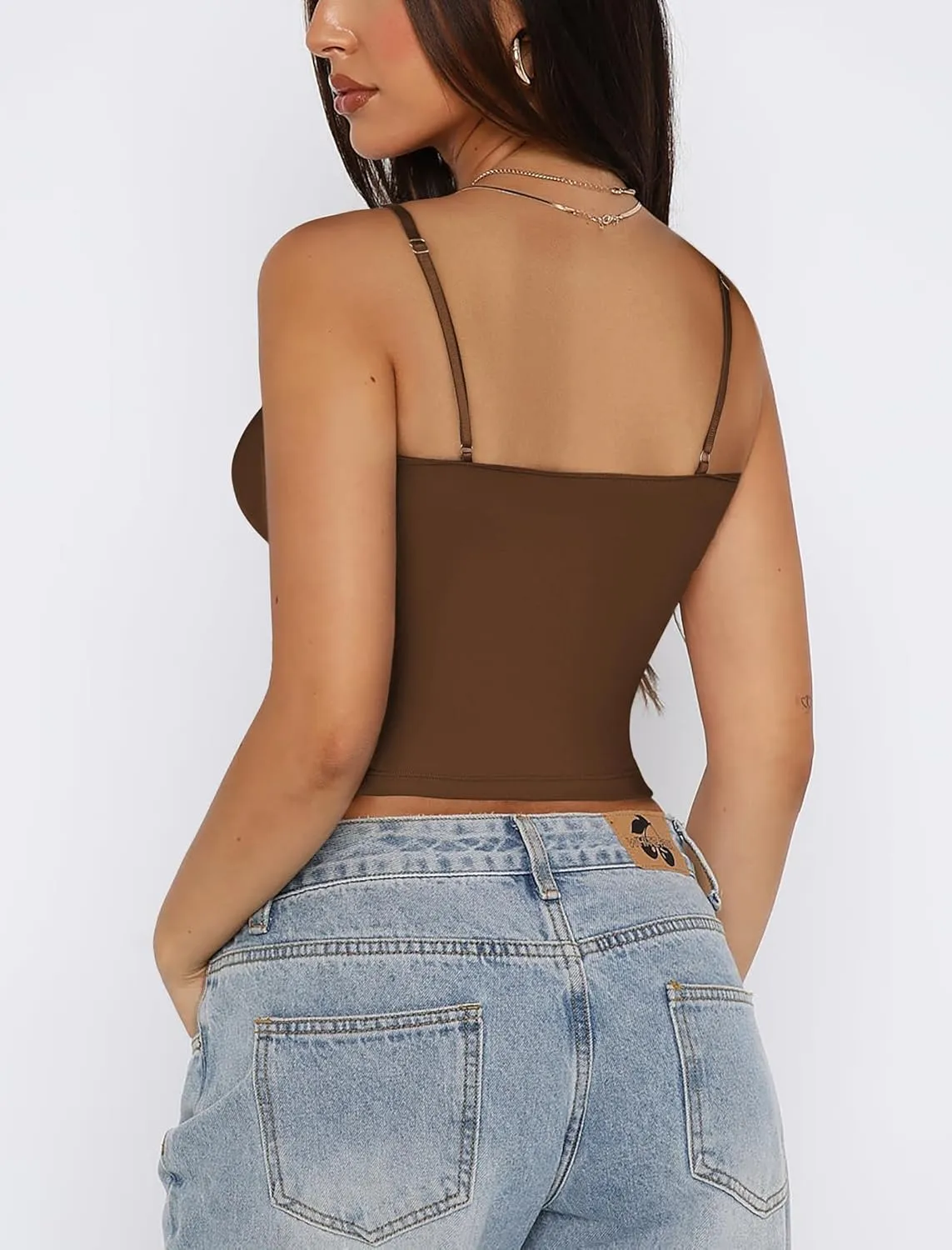Avidlove Sexy Tank Tops for Women Cute Spaghetti Strap Crop Sleeveless Ruched Tube Top Basic Summer Going Out