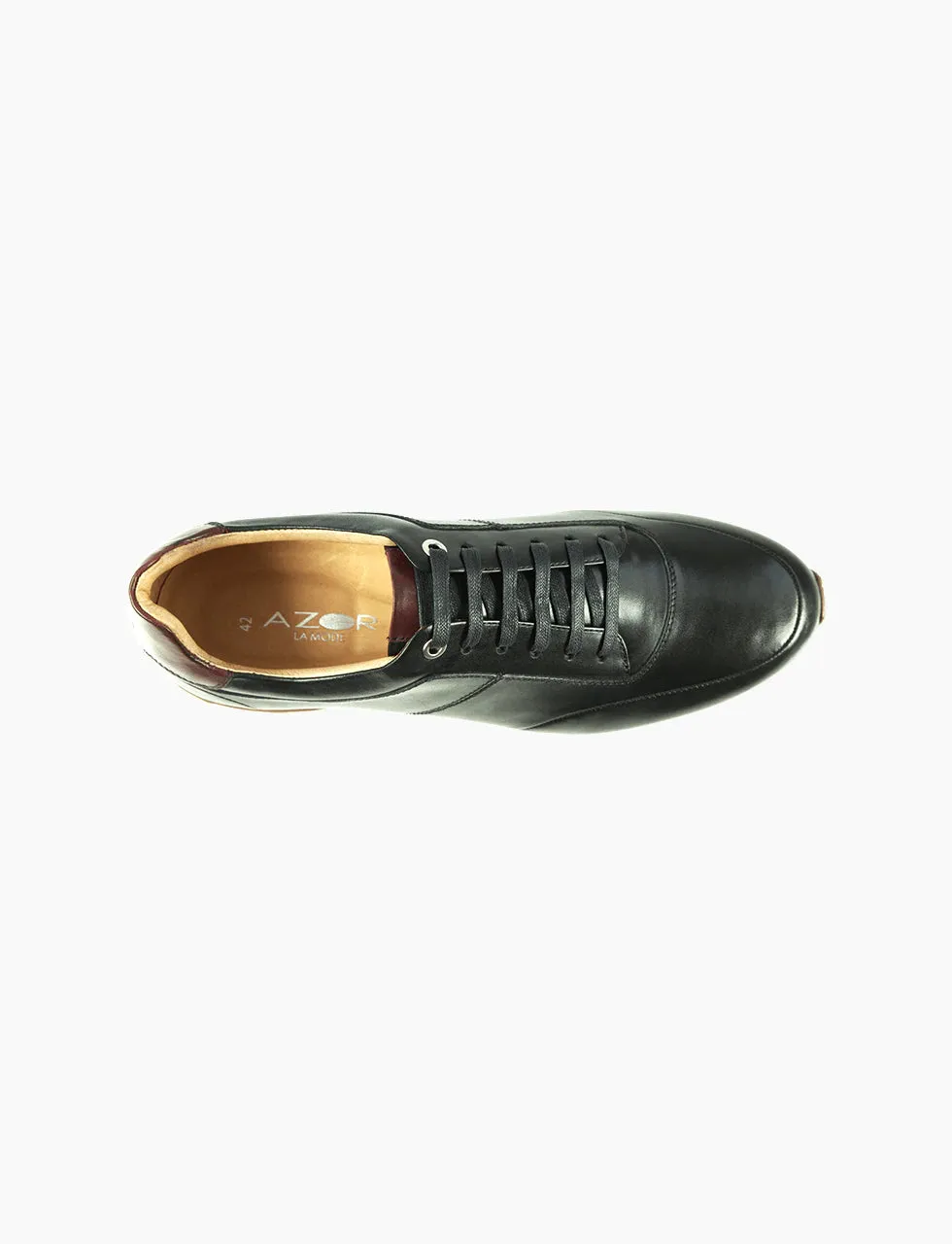 AZOR Mens Oval Calabria Casual Sports Sneaker Lace Up Shoes Black UK 7 to UK 12