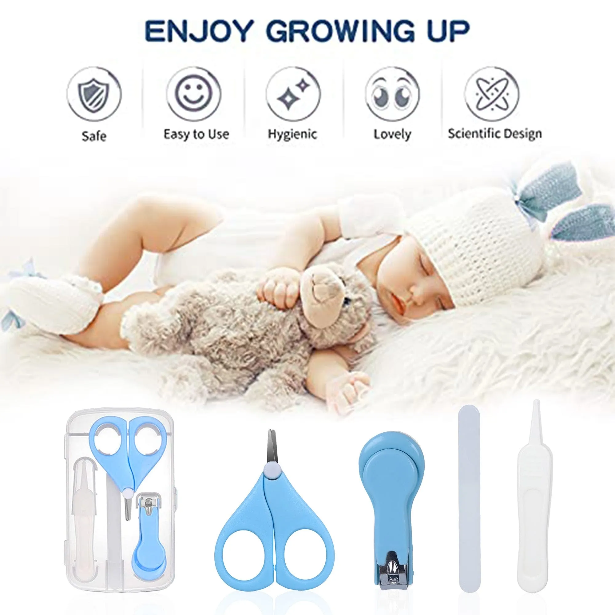 Baby Moo  4 in 1 Grooming Manicure Pedicure Nail Clipper Set - Blue