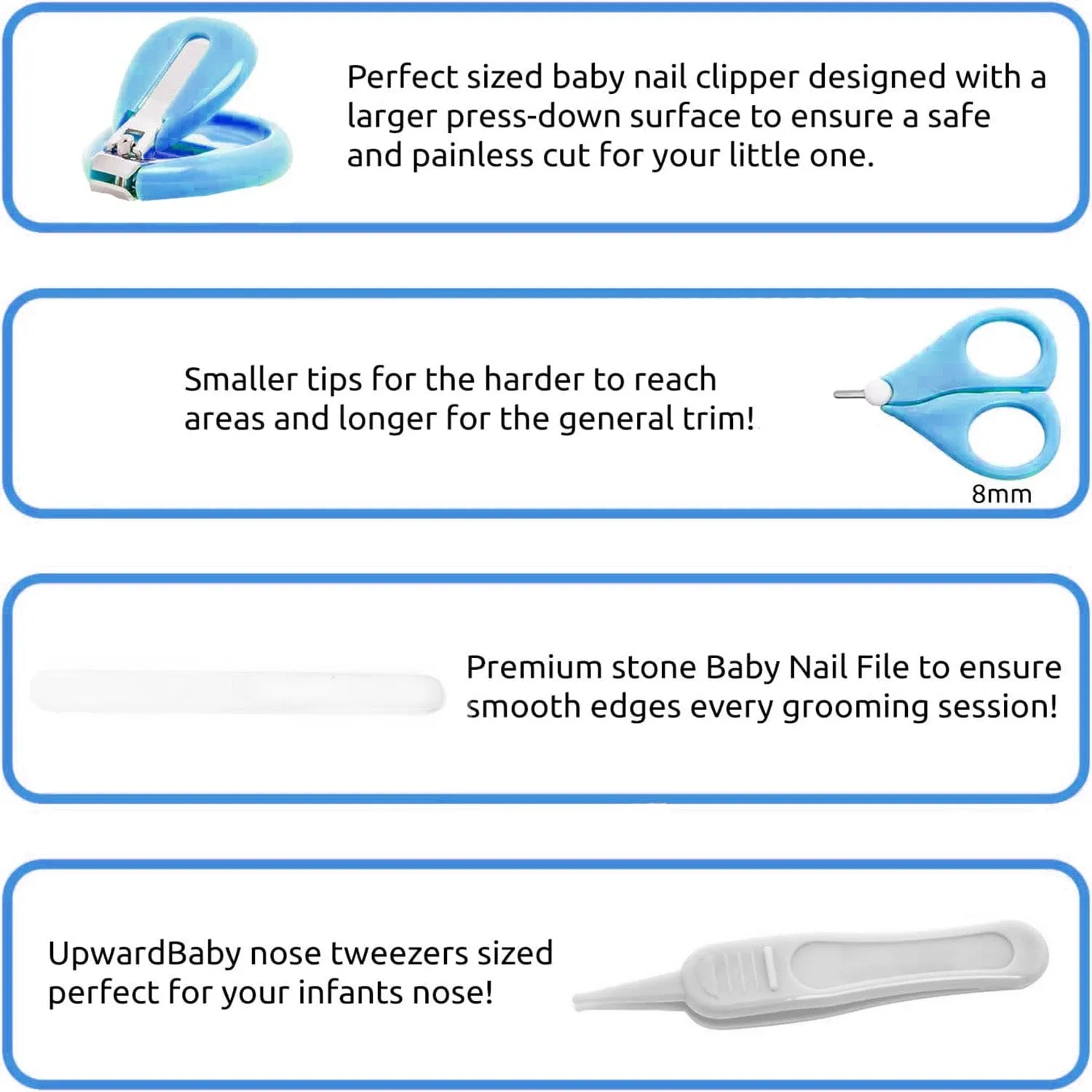 Baby Moo  4 in 1 Grooming Manicure Pedicure Nail Clipper Set - Blue
