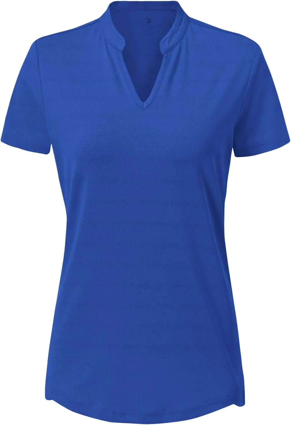 BASUDAM Women's Golf Polo Shirts V-Neck Short Sleeve Collarless Tennis Running T-Shirts Quick Dry