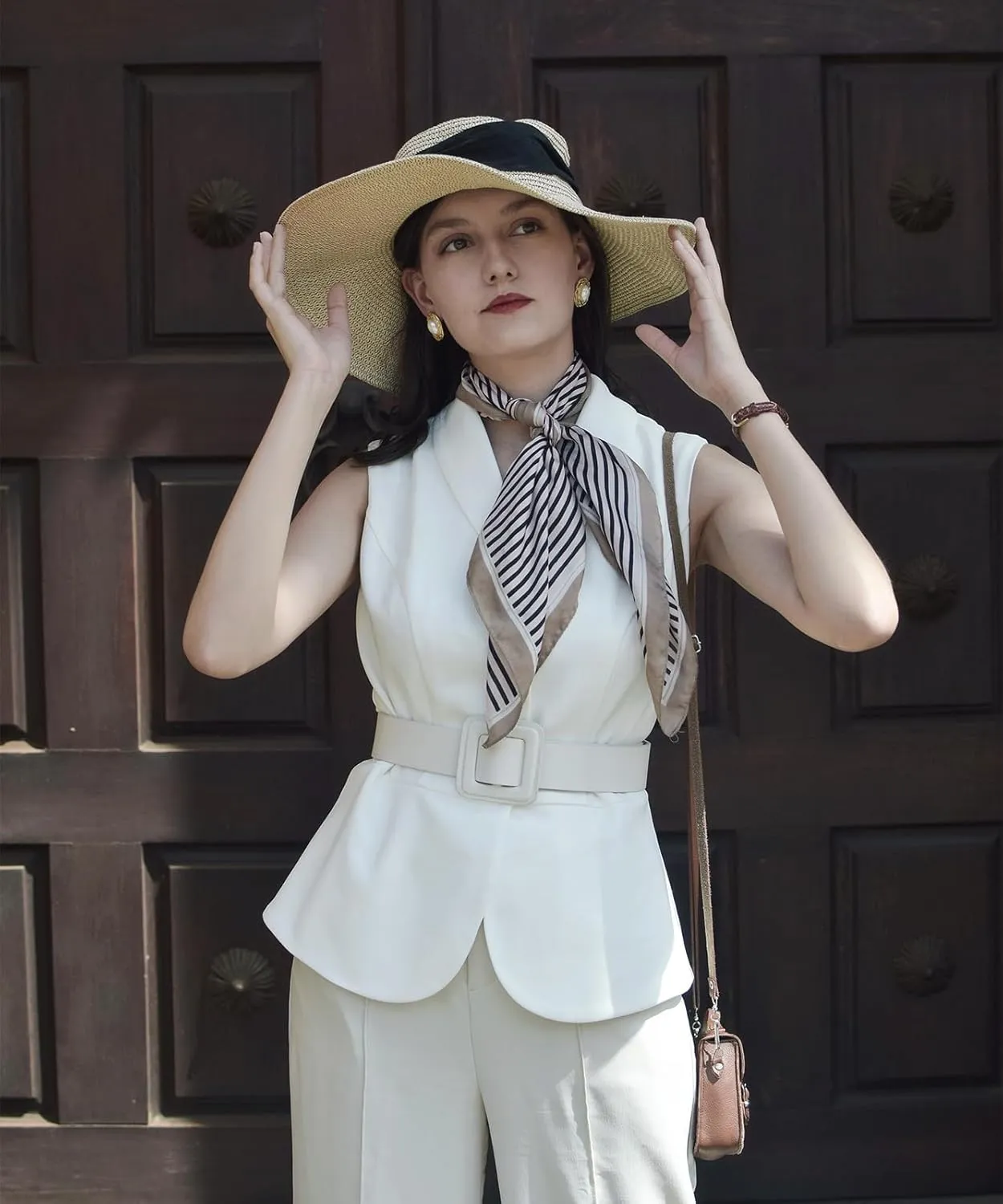 Belle Poque Women's Vintage Vest Top Lapel Collar Button Down Waistcoat V Neck Peplum Dressy Suit Vest for Shirts