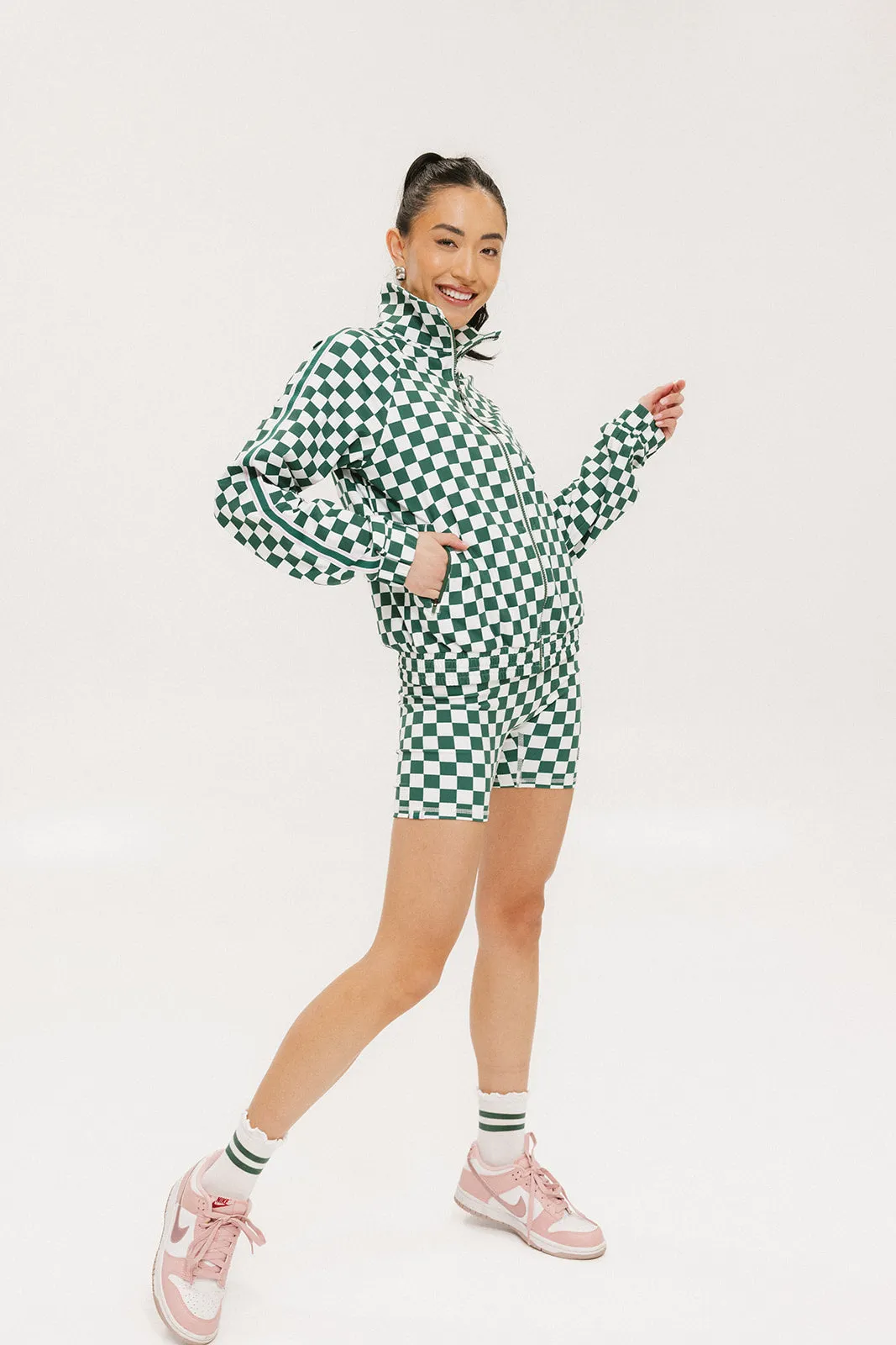Biddy Shorties - Green/White Checkered