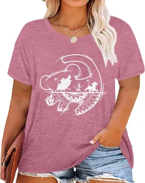 BLANCHES Plus Size Magical Shirt for Women Magic Kingdom Tshirt Castle Graphic Tee Vacation Short Sleeves Tops