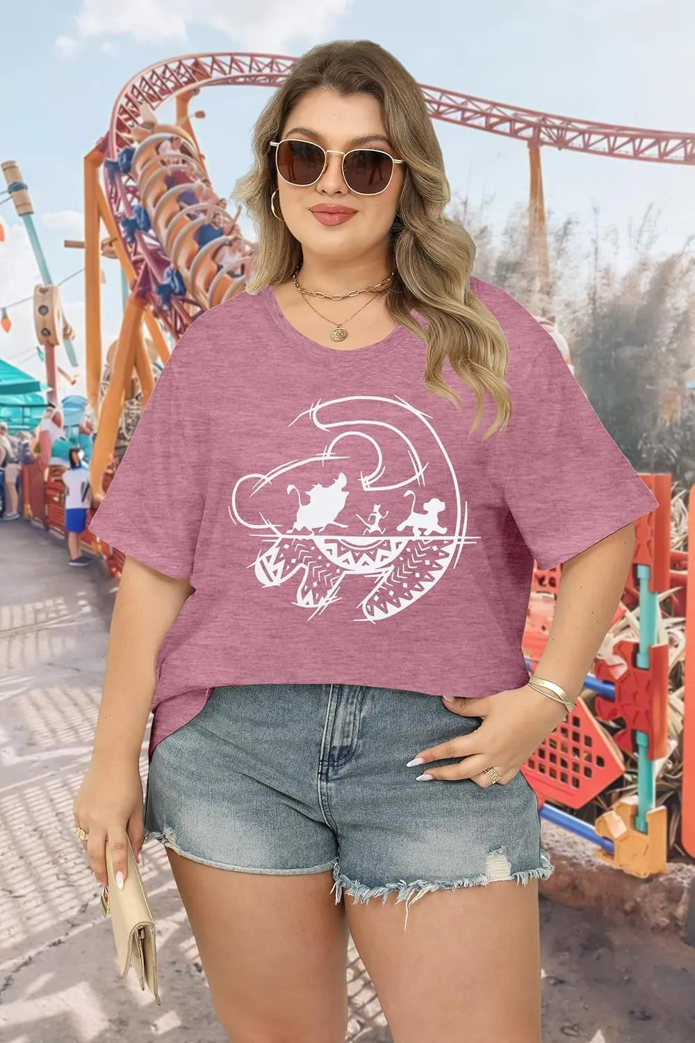 BLANCHES Plus Size Magical Shirt for Women Magic Kingdom Tshirt Castle Graphic Tee Vacation Short Sleeves Tops