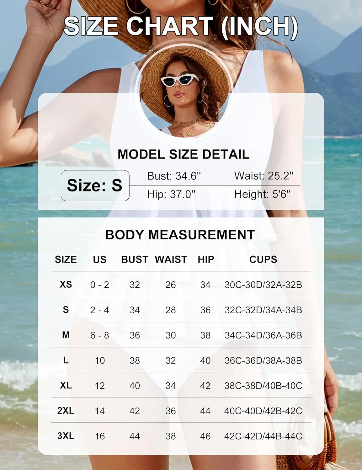 Blooming Jelly Womens One Piece Swimsuit Ruffle Tummy Control Modest Bathing Suit Full Coverage Retro Swim Dress Swimwear