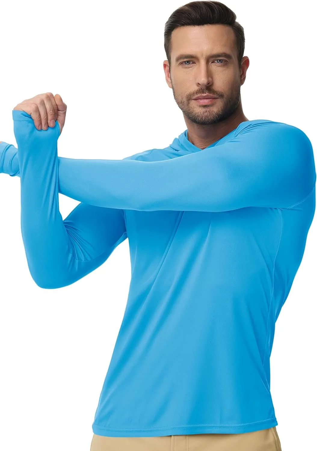 Boladeci Men's UPF 50  Sun Protection Lightweight Hoodie Shirts Long Sleeve Fishing Shirts SPF UV Hiking Swim