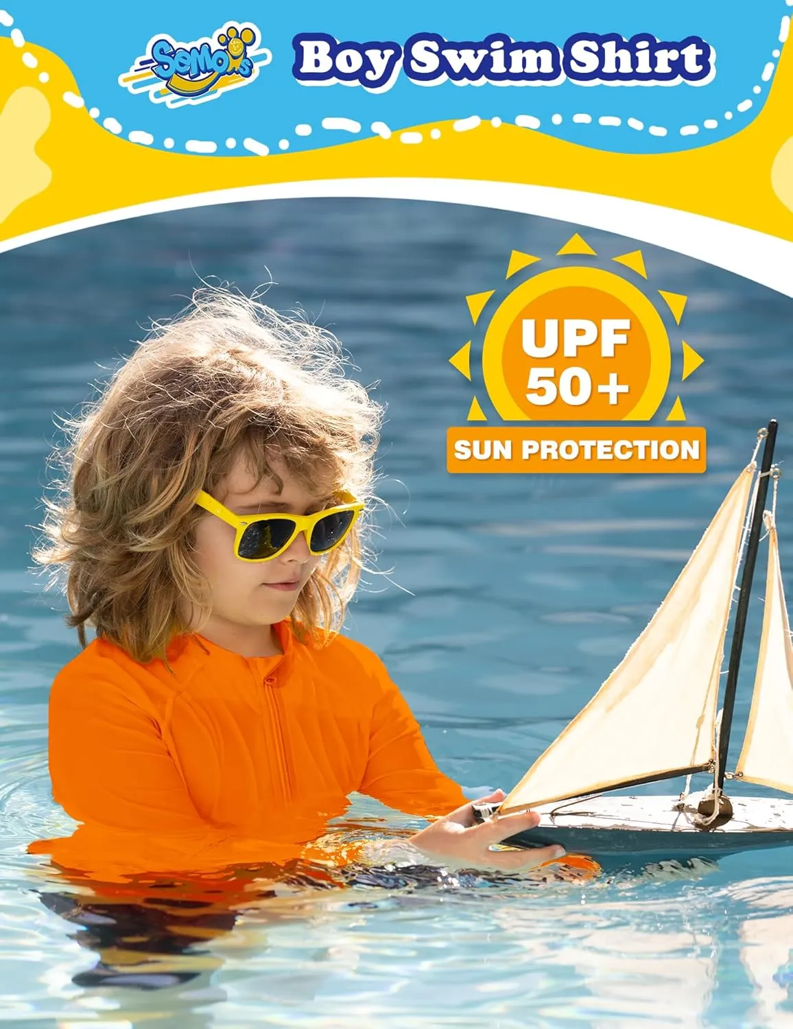 Boys UPF 50  Rash Guard Toddler Zipper Swim Shirts Long Sleeve Zip Up Sun Protection Rashguard Water Beach Shirts Quick Dry