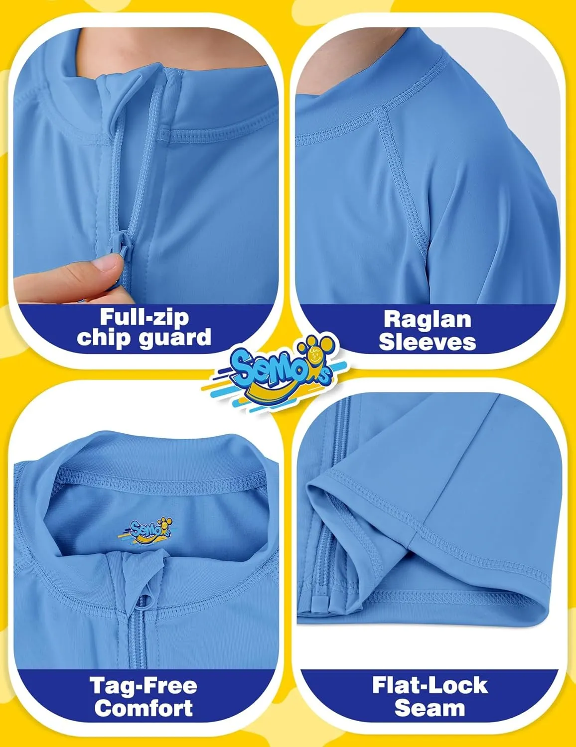 Boys UPF 50  Rash Guard Toddler Zipper Swim Shirts Long Sleeve Zip Up Sun Protection Rashguard Water Beach Shirts Quick Dry