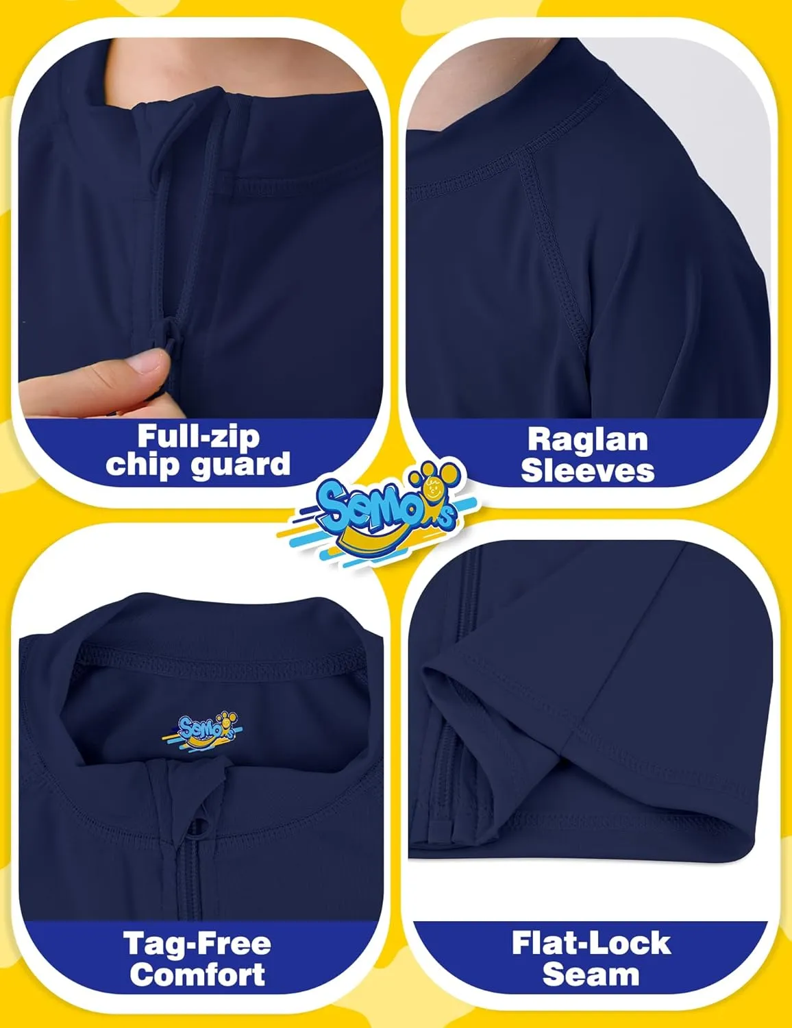 Boys UPF 50  Rash Guard Toddler Zipper Swim Shirts Long Sleeve Zip Up Sun Protection Rashguard Water Beach Shirts Quick Dry