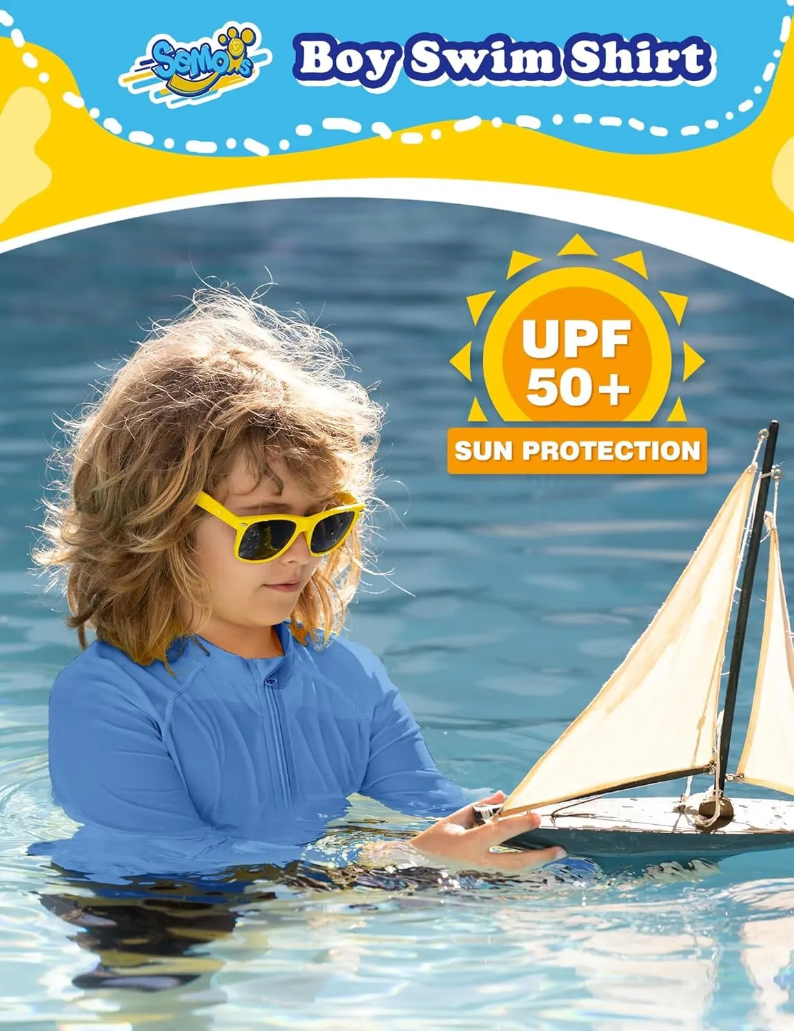 Boys UPF 50  Rash Guard Toddler Zipper Swim Shirts Long Sleeve Zip Up Sun Protection Rashguard Water Beach Shirts Quick Dry