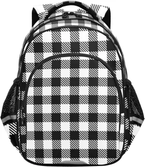 Buffalo Plaid Check Toddler Backpack for Boys Girls 3-8 Kids Backpack for Kindergarten Bookbags for Preschool School Bag for Elementary for tag2 15.3in