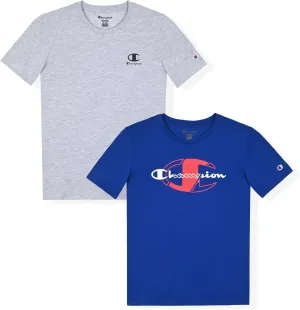 Champion Boys Tee Shirts 2 Pack Short Sleeve T-Shirts for Boys in Sizes 4-18