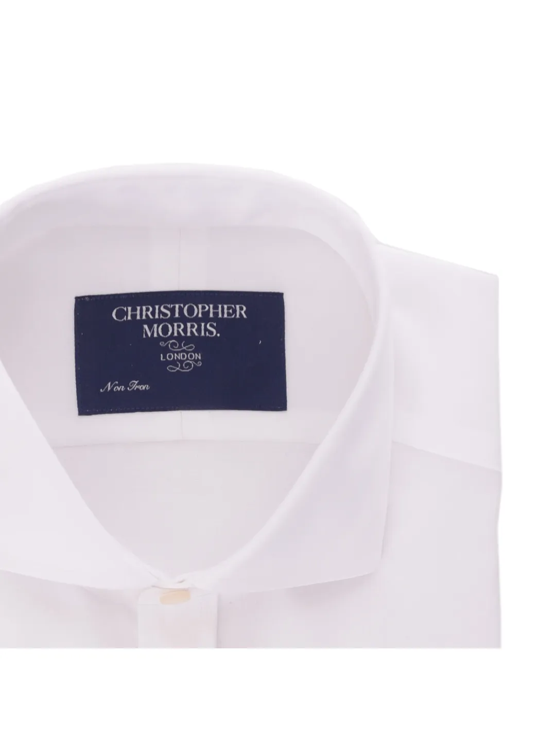 Christopher Morris Extra Slim Fit Cotton Non-Iron White French Cuff Dress Shirt