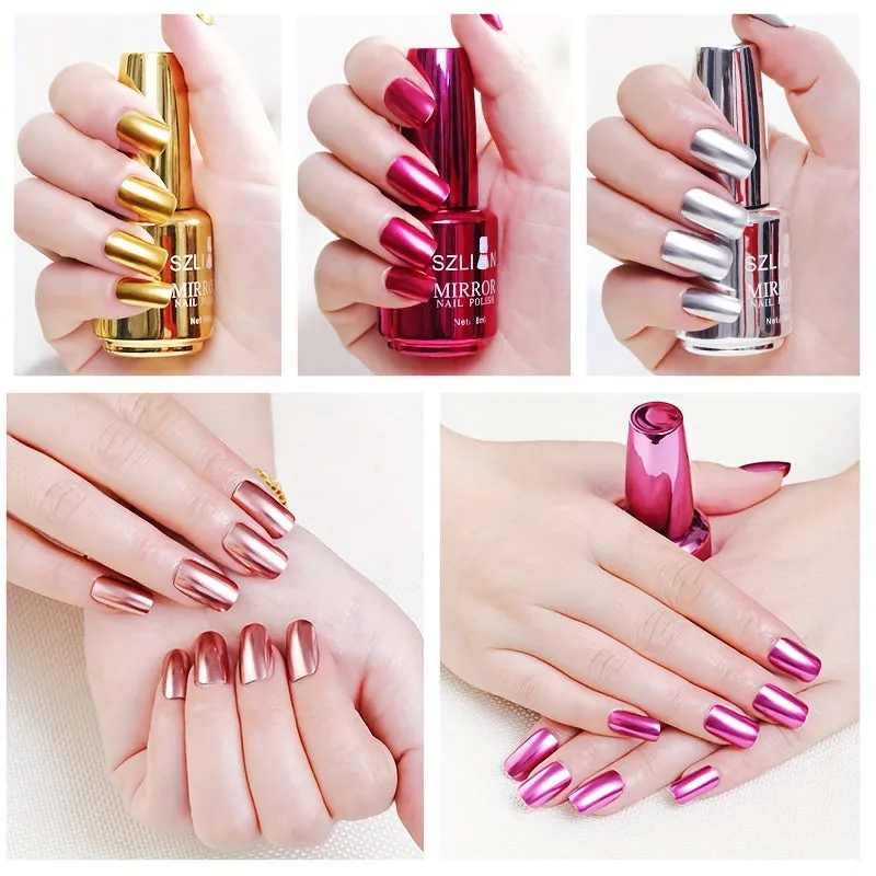 Chrome Mirror Effect Nail Polish for LongLasting Manicures