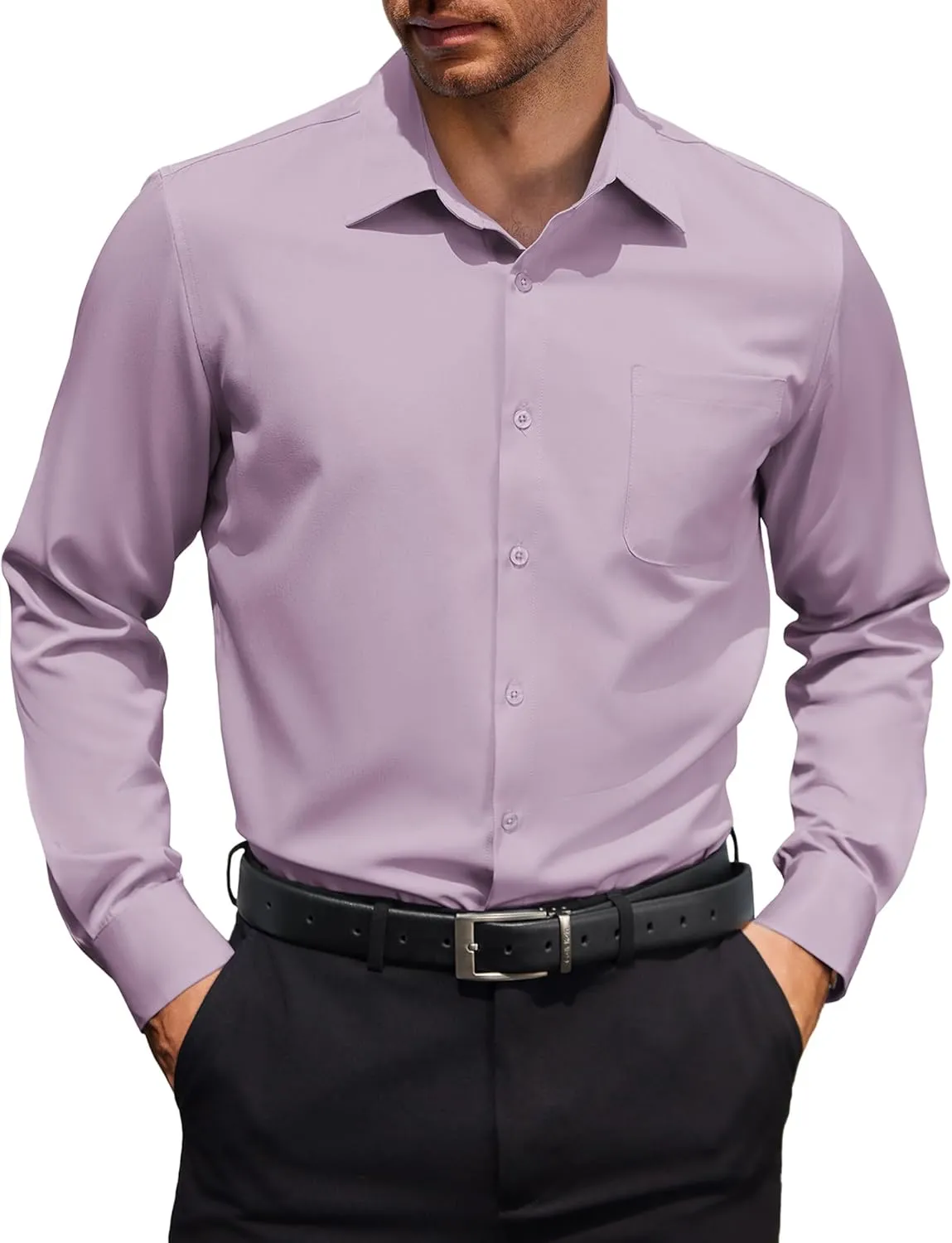 COOFANDY Mens Dress Shirt Long Sleeve Button Down Shirts Business Casual Wrinkle Free Shirts with Pocket