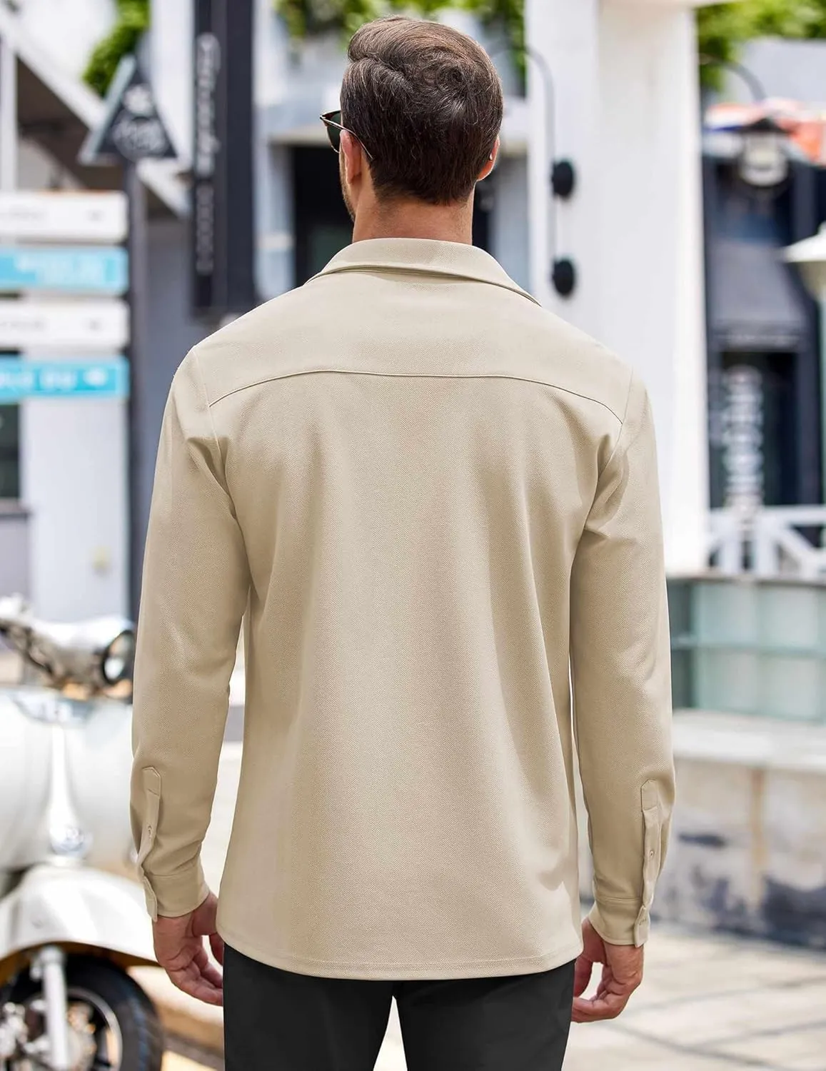 COOFANDY Mens Long Sleeve Button Down Shirts Wrinkle Free Untucked Shirts Casual Dress Shirt for Men