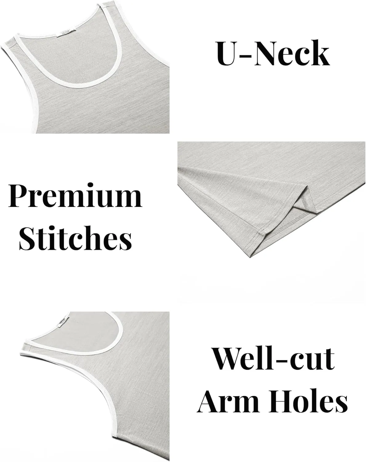 COOFANDY Men's Workout Tank Tops Pack Dry Fit Sleeveless Running Shirts Gym Muscle Bodybuilding T Shirts