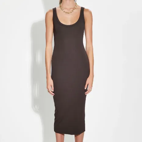 Cotton Citizen Verona Midi Dress Espresso