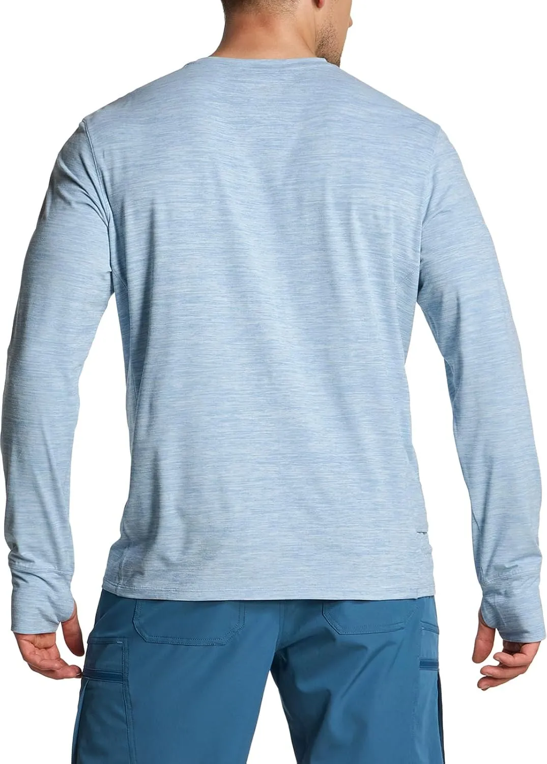 CQR Men's UPF50  Sun Protection Shirts, Quick Dry Long Sleeve Rash Guard, Athletic Running Workout Fishing Cooling Shirts
