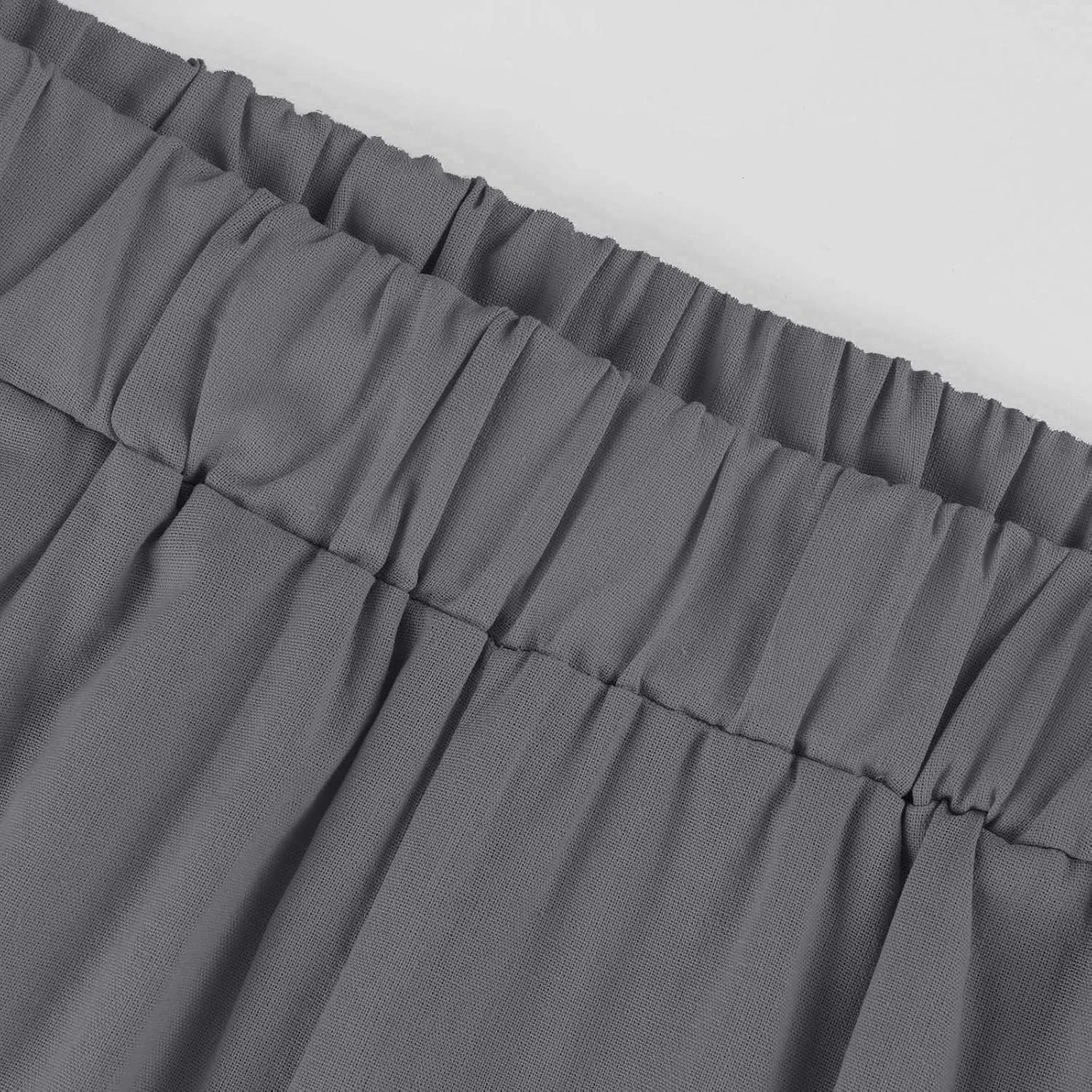 Cropped Linen Pants Women Casual High Waisted Plus Size Wide Leg Pants Loose Summer Beach Pant with Pockets