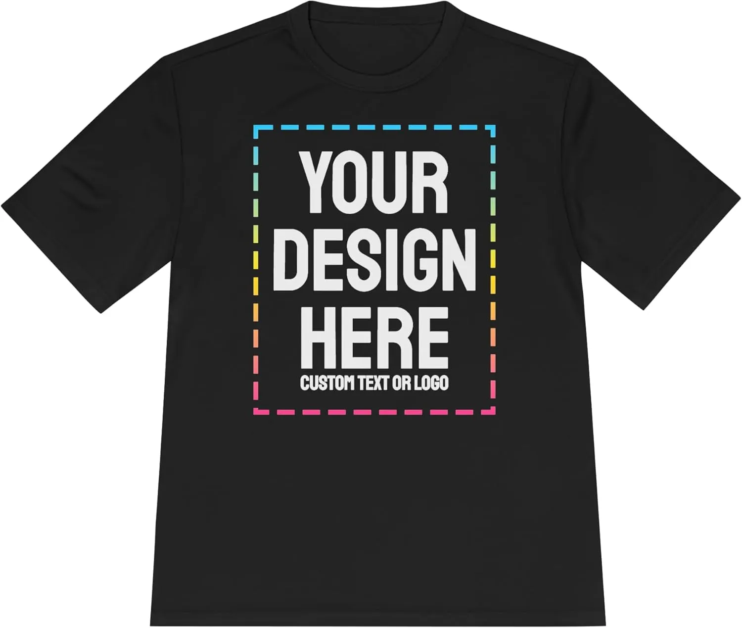 Custom Shirts - Dry Fit Moisture-Wicking Short Sleeve Performance T-Shirts for Gym, Work, or Sports