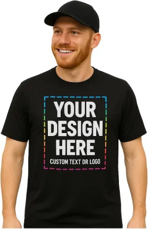 Custom Shirts - Dry Fit Moisture-Wicking Short Sleeve Performance T-Shirts for Gym, Work, or Sports