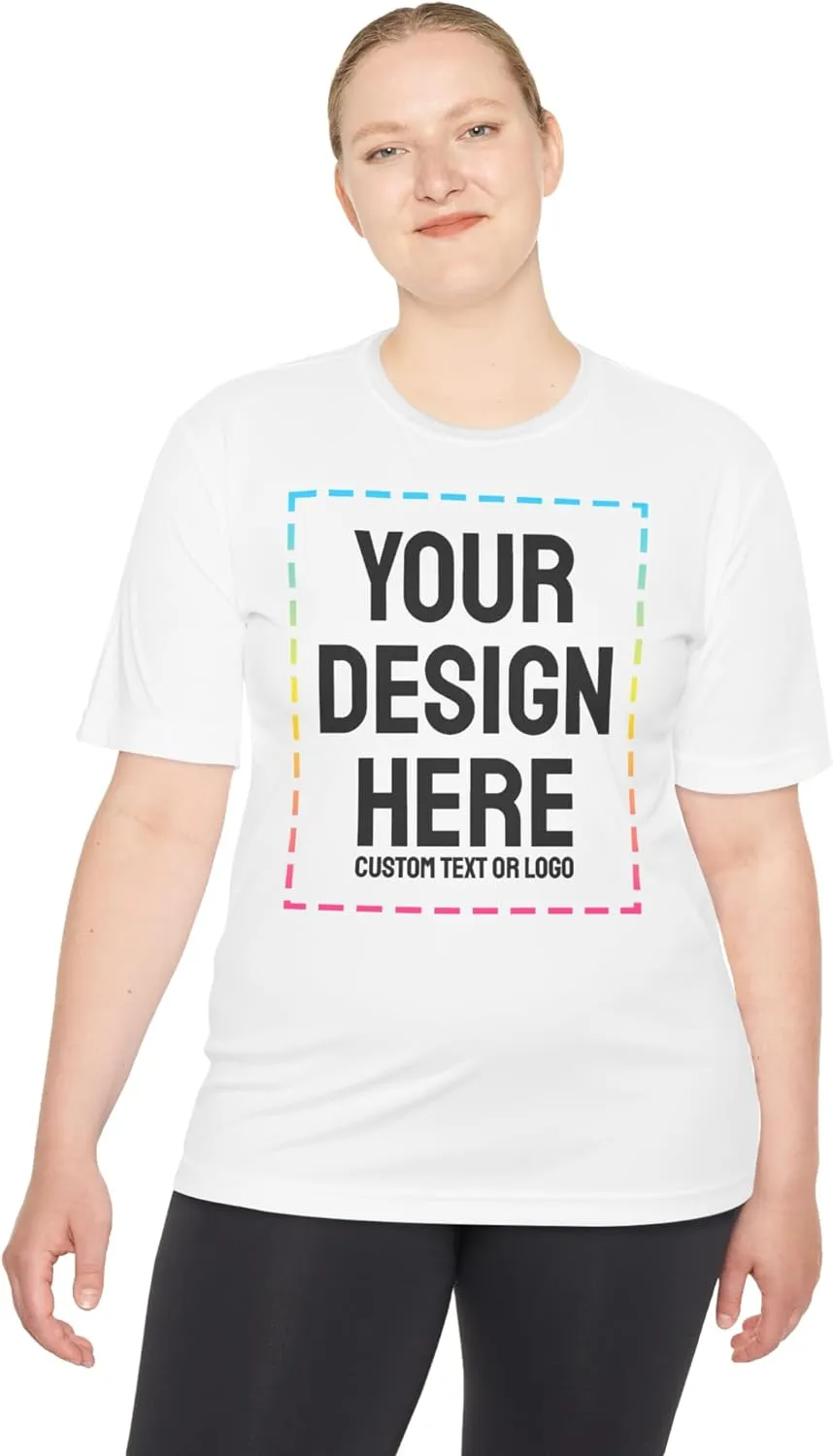 Custom Shirts - Dry Fit Moisture-Wicking Short Sleeve Performance T-Shirts for Gym, Work, or Sports