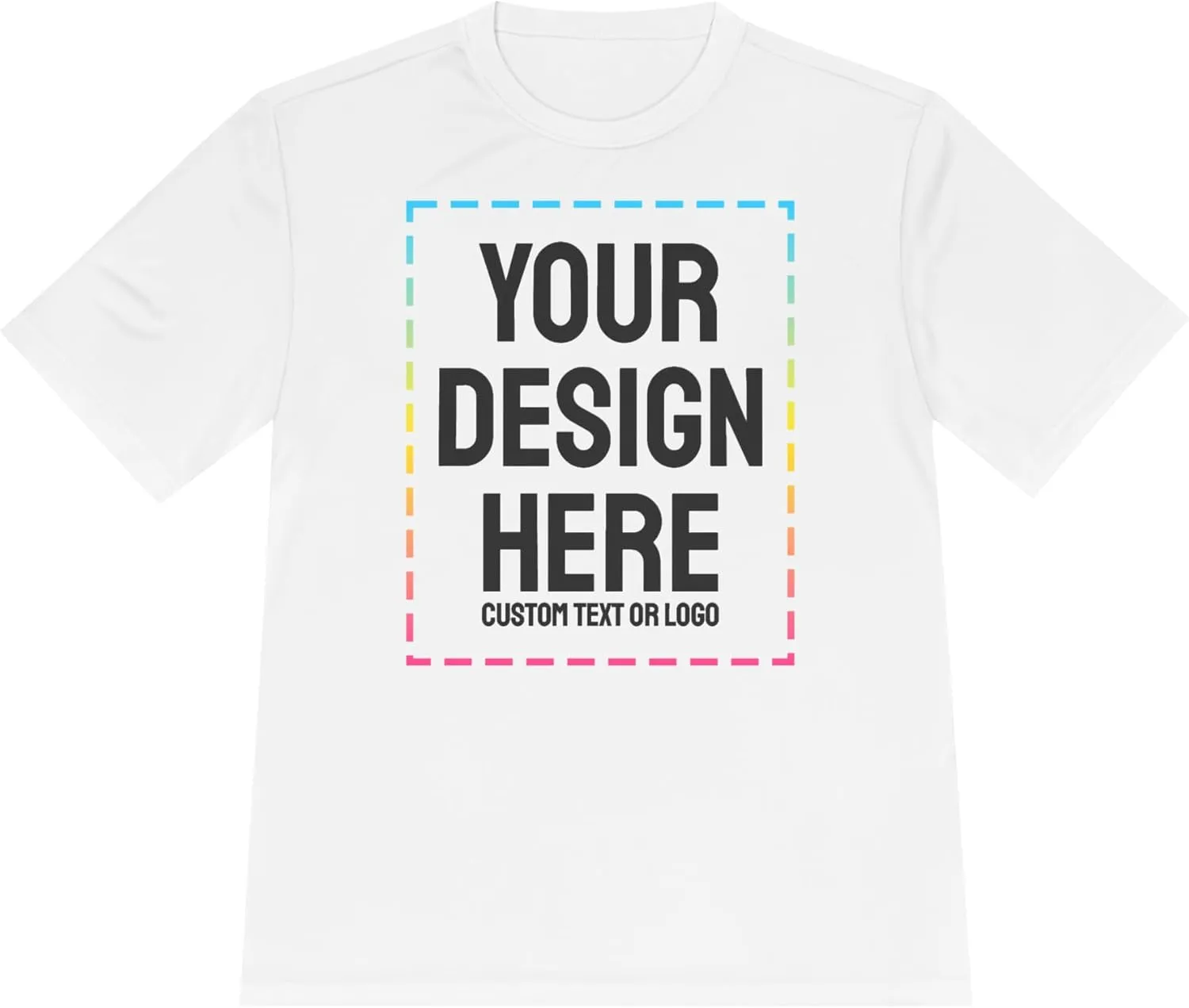 Custom Shirts - Dry Fit Moisture-Wicking Short Sleeve Performance T-Shirts for Gym, Work, or Sports