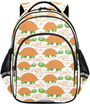 Cute Cartoon Turtles Toddler Backpack for Boys Girls 3-8 Bookbags for Preschool Kids Backpack for Kindergarten School Bag for Elementary for tag2 15.3in