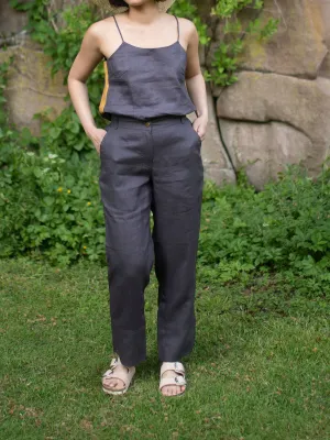 Dona Strap Top Charcoal