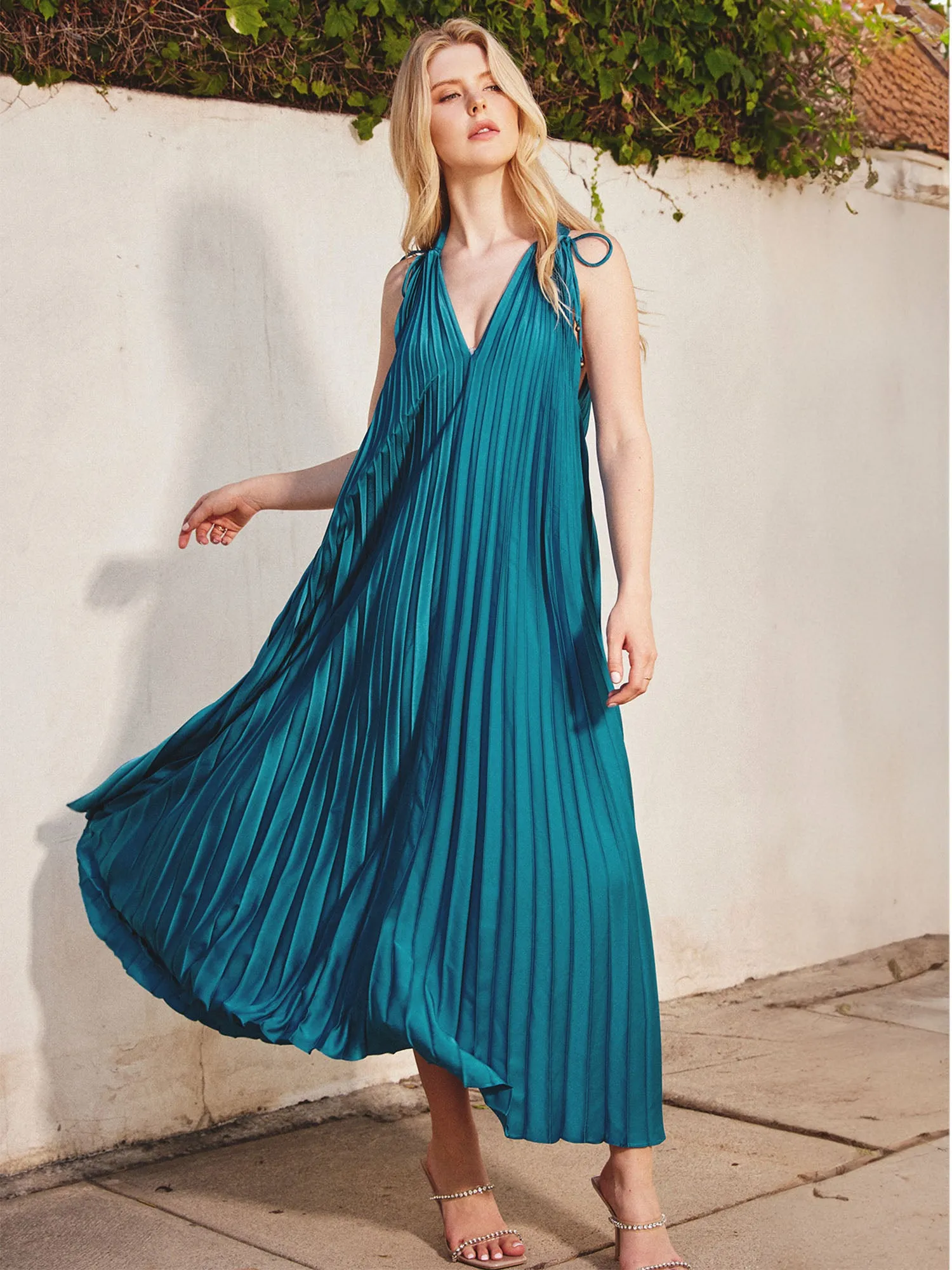 Dress Forum Pleated Shoulder Tie Dress - Brands We Love