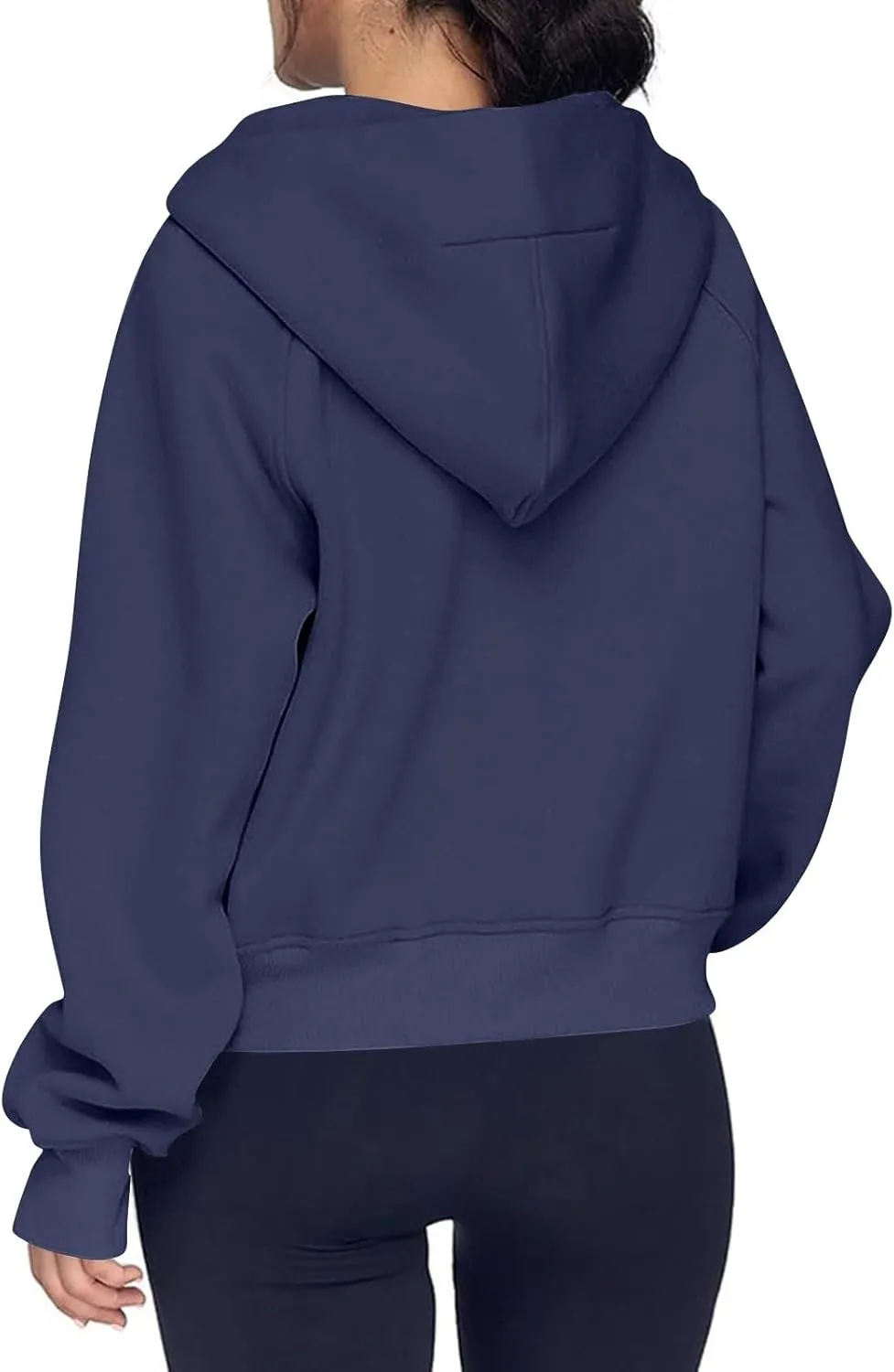 fanmpghleoo Oversized Hoodies for Women Half Zip Mock Neck Fleece Hooded Sweatshirt Loose Fit Thumb Hole Pullover Hoodie