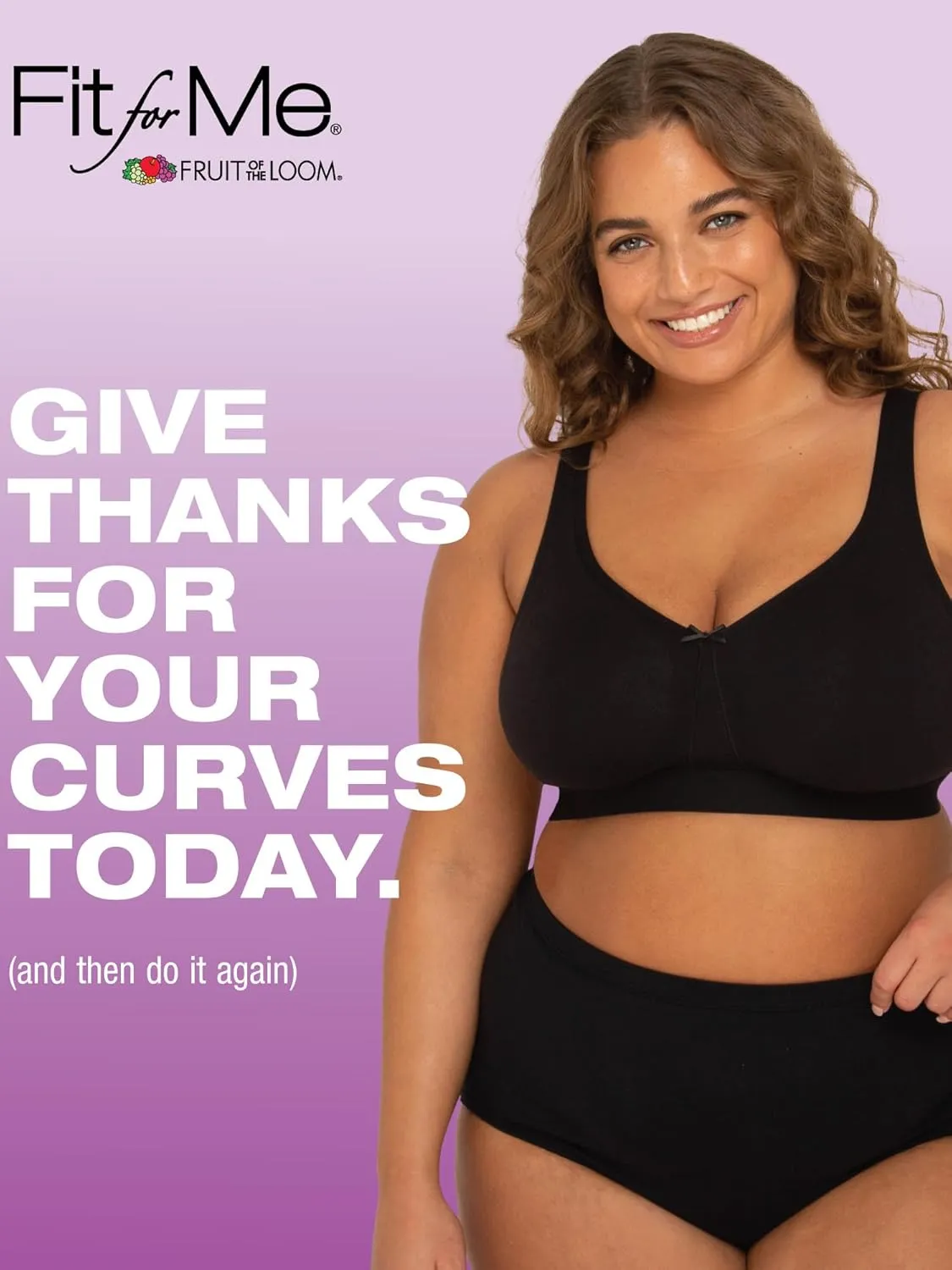 Fruit of the Loom Women's Fit for Me Collection: Plus-Size Wireless Bra - Soft Cotton Comfort & Support