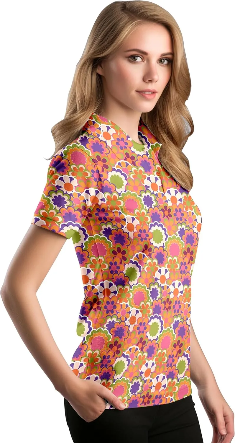 Funny Golf Shirts for Women Short Sleeve Quick Dry Tennis Shirts Athletic Tops for Yoga Tennis