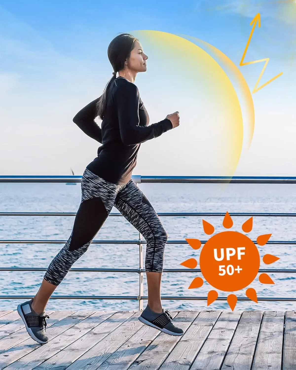 G4Free Women Long Sleeve UV Shirts Quick Dry Moisture Wicking Hiking Shirts Workout Tops for Women