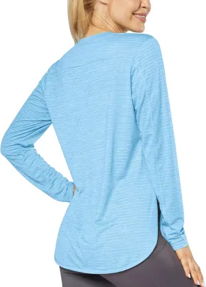 G4Free Women Long Sleeve UV Shirts Quick Dry Moisture Wicking Hiking Shirts Workout Tops for Women