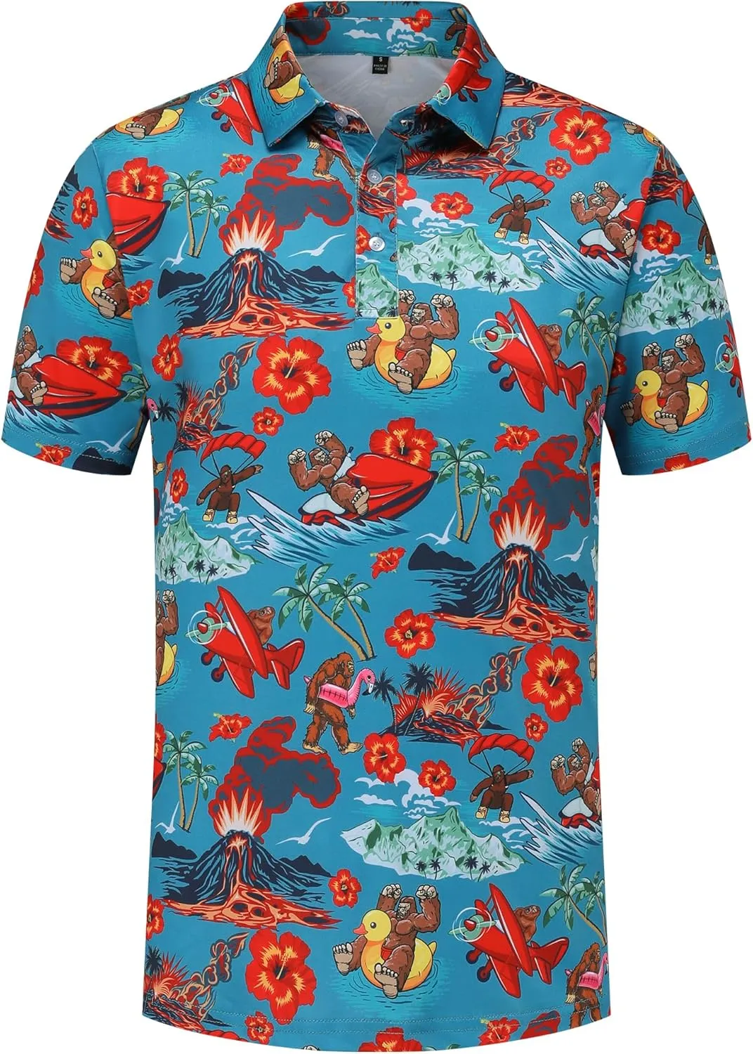Golf Shirts for Men Short Sleeve Performance Moisture Wicking Dry Fit Funny Golf Polo Shirts for Men