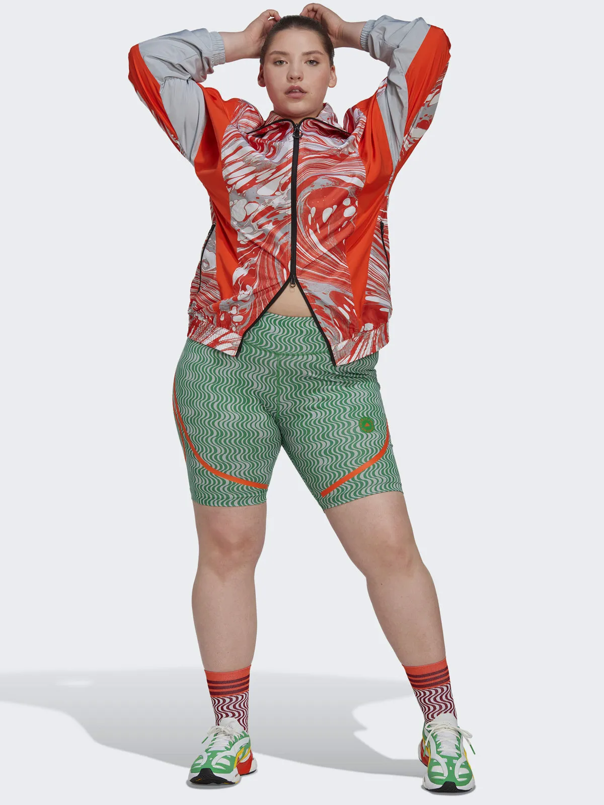 Green Printed TruePace Cycling Shorts